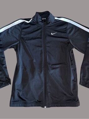 Vintage Y2K Nike Woven Lightweight Track Jacket Size Medium Gray Tag Full Zip